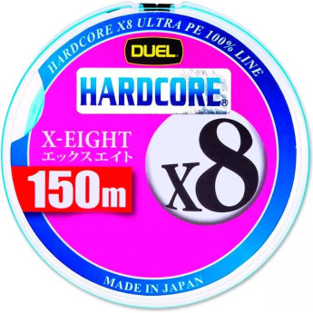 Плетеный шнур YO-ZURI DUEL PE HARDCORE X8 150m MilkyBlue #0.6 (0.132mm) 5.8kg